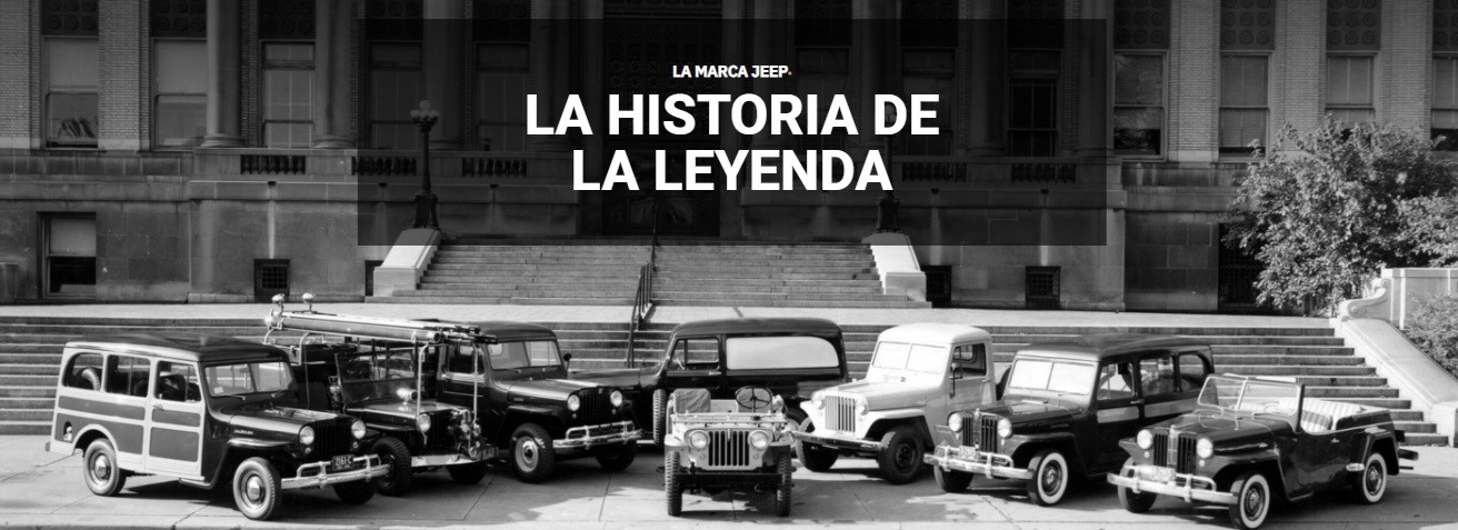 imagen de vehiculos jeep antiguo que se encuentra debajo del header