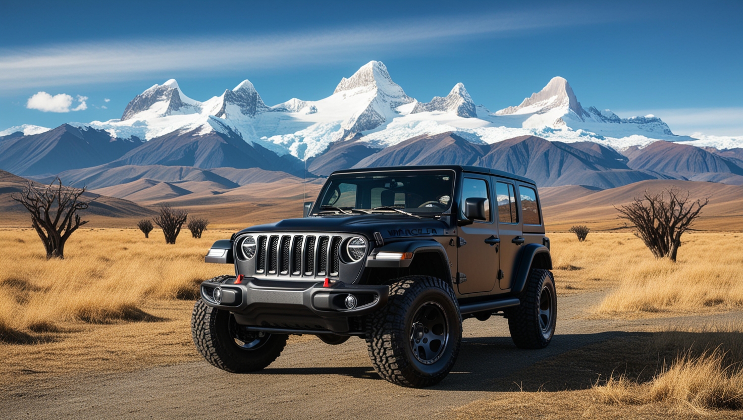 imagen de vehiculo jeep en la patagonia que se encuentra debajo del parrafo en el medio