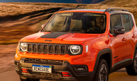 imagen jeep renegade naranja de frente